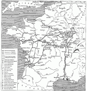 carte des hopitaux Us en 1918
